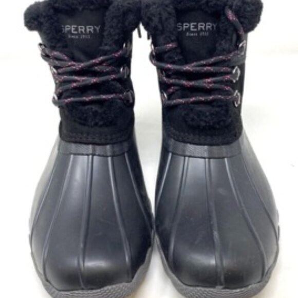 Sperry Alpine STK166416 Winter Snow Rain Saltwater Black Lace Up Women's Size 5 - Picture 2 of 9